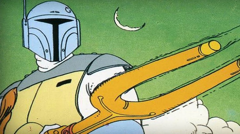 Animated Boba Fett with staff