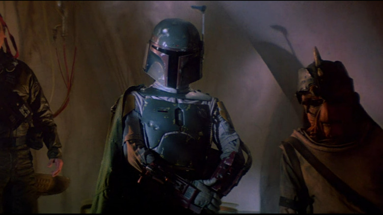 Boba Fett sternly watches