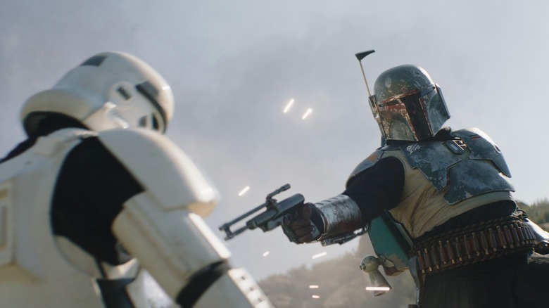 Boba Fett shoots stormtrooper