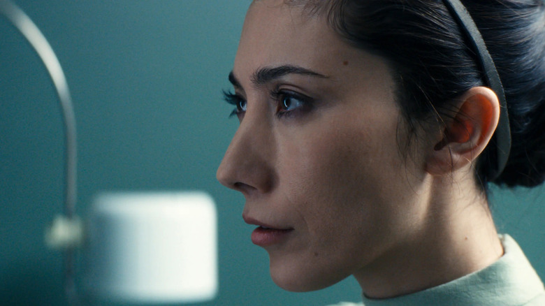 Ms. Casey (Dichen Lachman) considers something serious in Severance