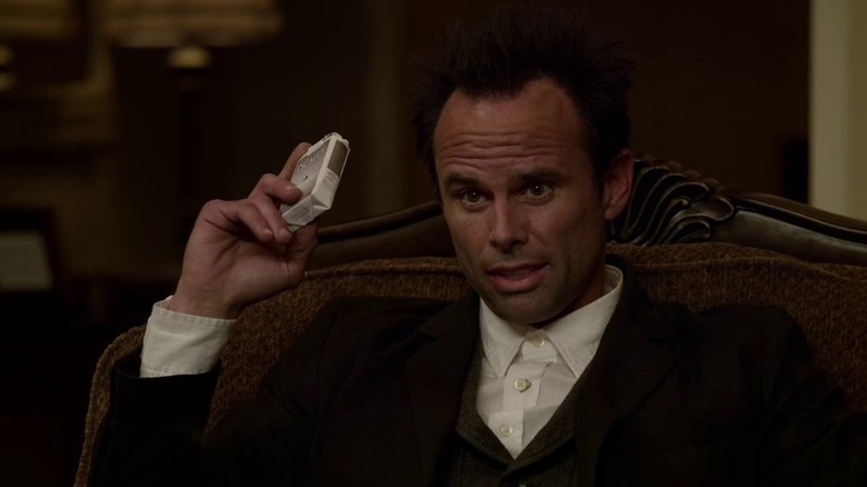 Walton Goggins suit cigarettes