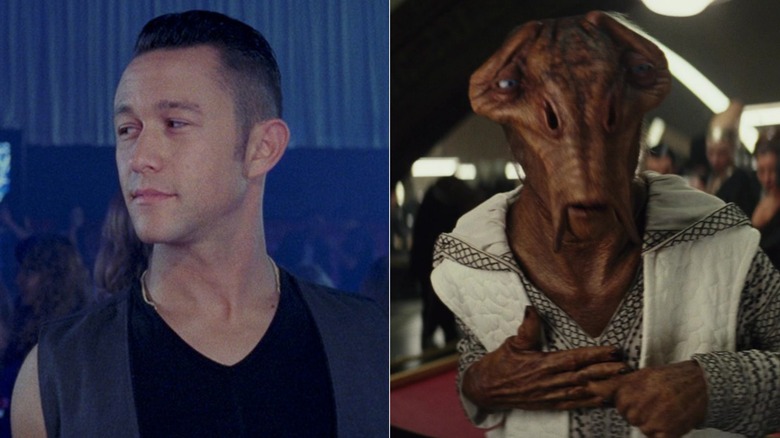 Jon Martello (Joseph Gordon-Levitt) in the club in Don Jon (2013) and Slowen Lo in the Canto Casino in Star Wars: The Last Jedi (2017)