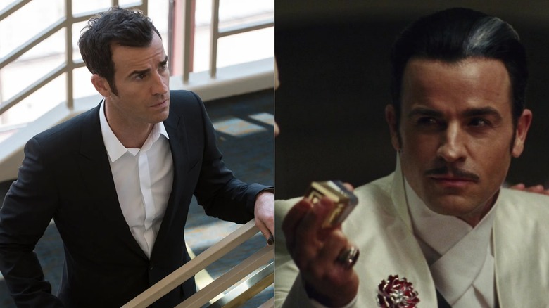 Kevin Garvey in The Leftovers (2014) next to Master Codebreaker holding dice at the Canto Casino in Star Wars: The Last Jedi (2017)
