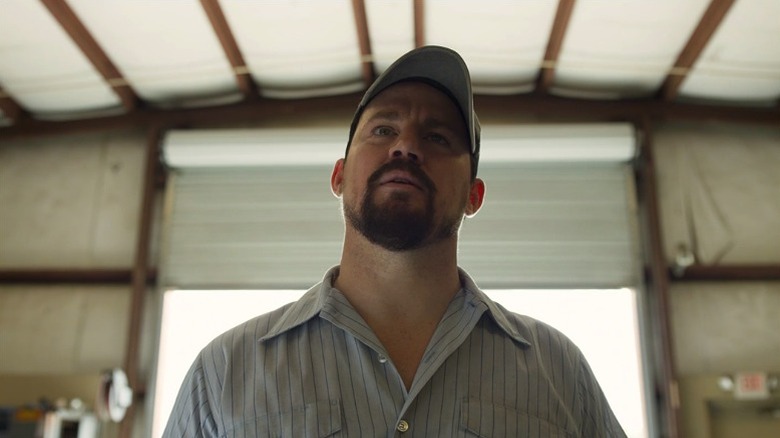 Channing Tatum baseball cap bent brim Logan Lucky