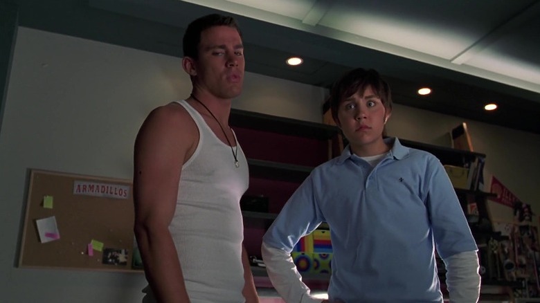 Channing Tatum white tank top Amanda Bynes She's the Man