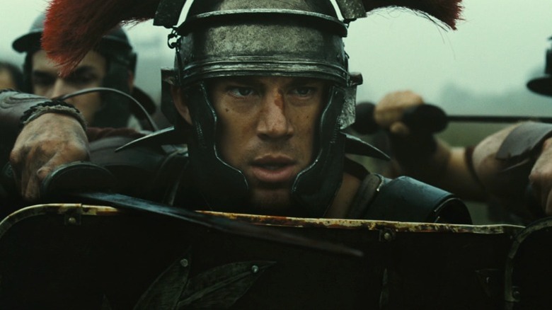 Channing Tatum helment bloody sword