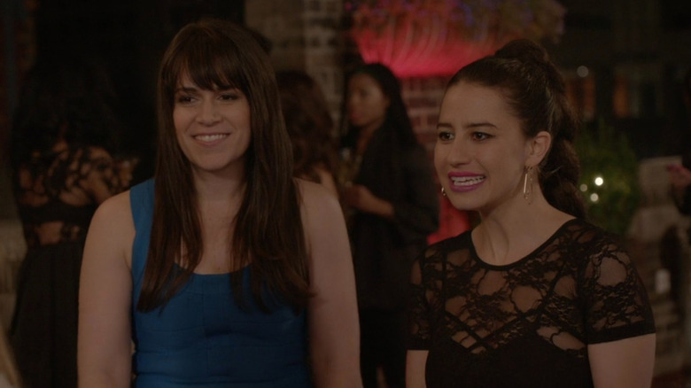 Abbi (Abbi Jacobson) and Ilana (Ilana Glazer) at a nice restaurant on Broad City