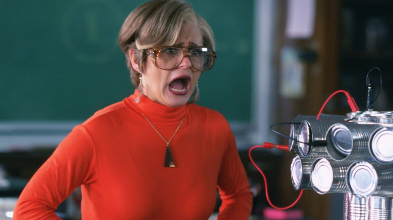 Jerri Blank (Amy Sedaris) shouts angrily in a classroom in Strangers With Candy