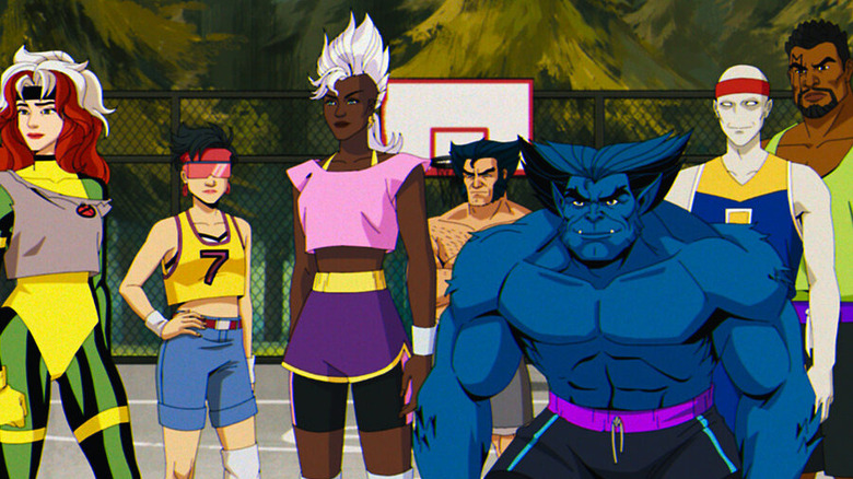 X-Men on a basketball court on X-Men '97