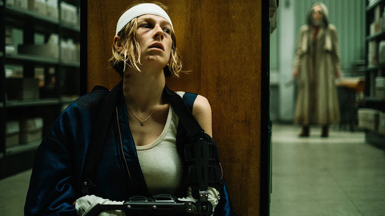 Gretchen hides from The Hooded Woman in Cuckoo