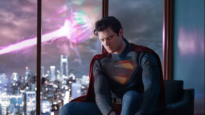 Kal-El puts his boots on before battle in Superman 2025