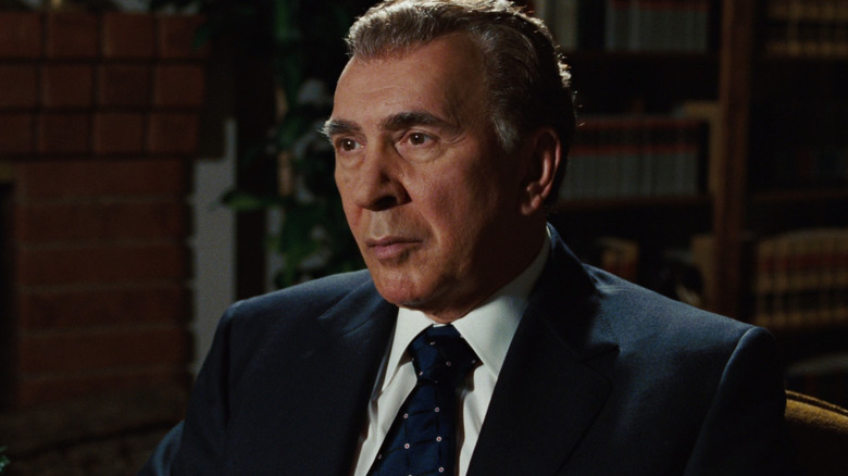 President Richard Nixon (Frank Langella) is interviewed in Frost/Nixon
