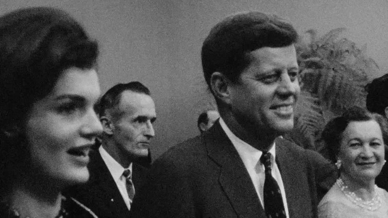 Jacqueline and John F. Kennedy campaign in Primary
