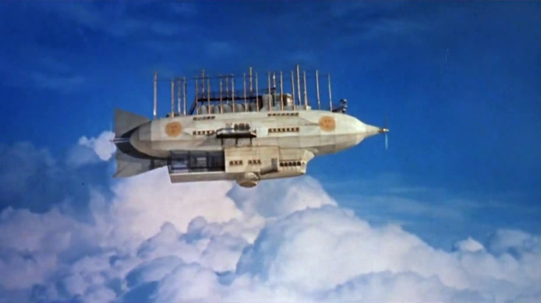 The Albatross flies in the sky in Master of the World