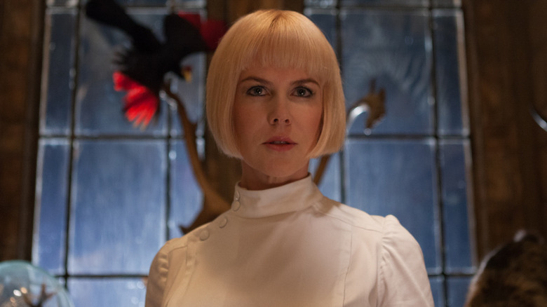 Nicole Kidman as Millicent Clyde looking determined in Paddington