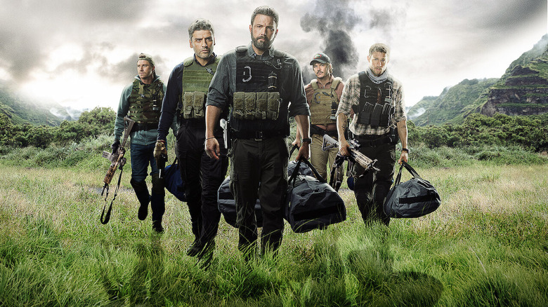 The cast of the film "Triple Frontier"