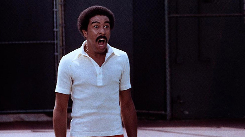 Chauncey Gump (Richard Pryor) shouts on a tennis court in California Suite