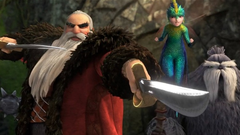 Santa pointing swords Rise of the Guardians