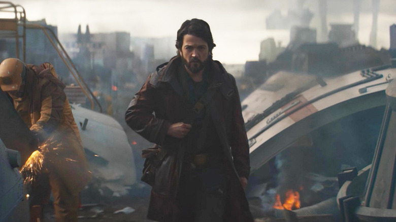 Diego Luna walking scrapyard Andor 