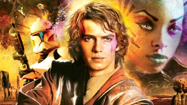 Anakin Skywalker in battle on the Jedi Trial cover