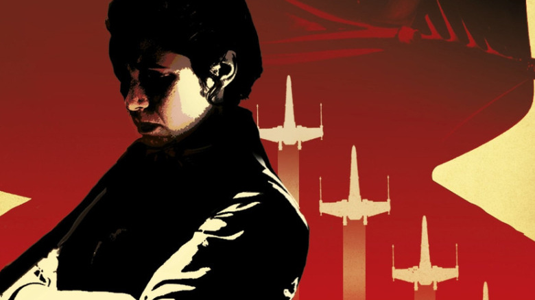 Carrie Fisher as Princess Leia Organa lurks in the shadows on the cover of Star Wars: Bloodline