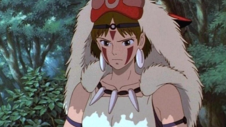 San scowls in furs