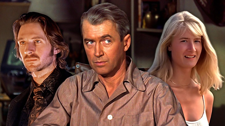 Ralph Fiennes as Lenny Nero in Strange Days, James Stewart as L.B. 
