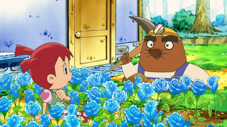 Ai and Rosetti in the garden in Animal Crossing: The Movie (2006)