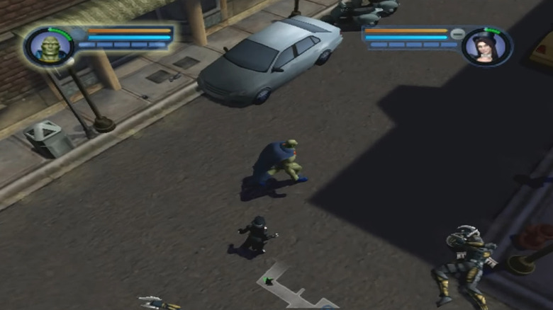 Zatanna and Martian Manhunter walking in Justice League Heroes