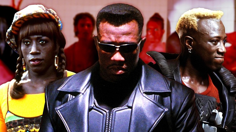 Wesley Snipes in Blade, in drag in To Wong Foo, and in Demolition Man.
