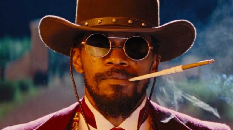 Jamie Foxx smokes cigarette Django Unchained