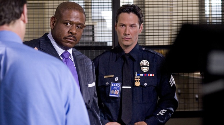 Forest Whitaker as Jack and Keanu Reeves as Tom, getting into trouble in Street Kings