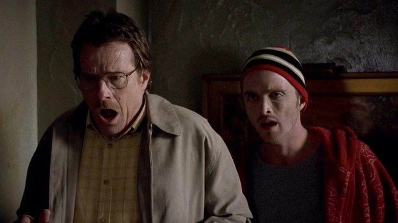 Walter and Jesse looking surprised
