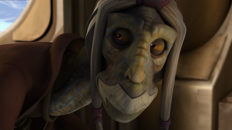 Tera Sinube leaning over on Star Wars: The Clone Wars