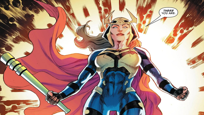 Big Barda emerges from a Boom Tube in Justice League (vol. 2) #46