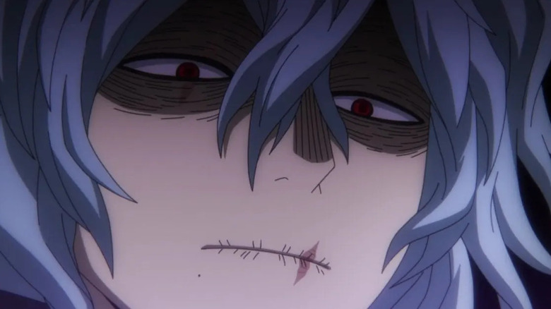 Tomura Shigaraki glowers in the shadows in My Hero Academia