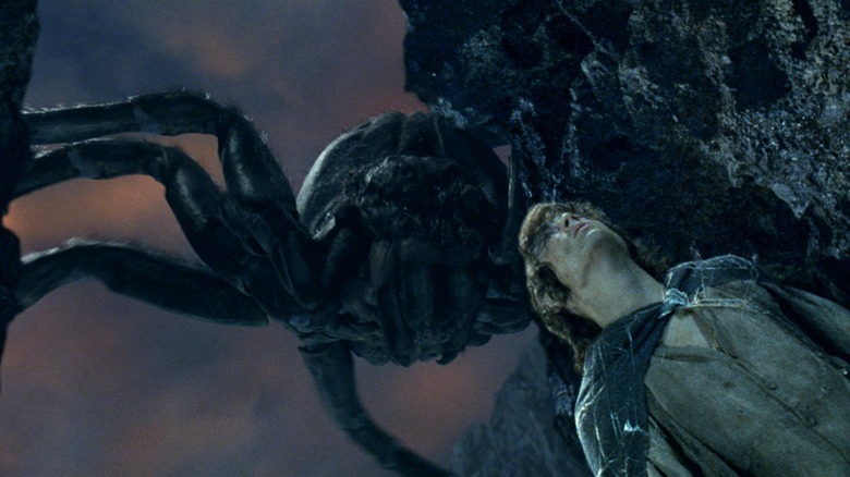 The Two Towers' Shelob hovers above Froto