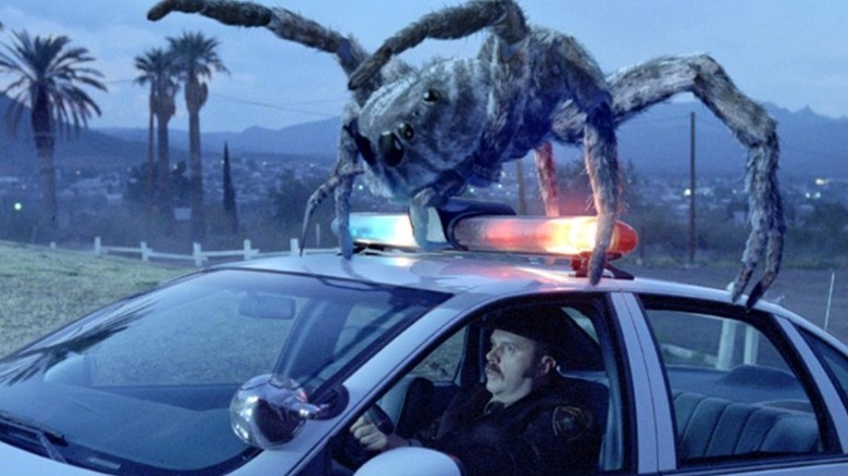 Eight Legged Freaks' Giant spider atop police car
