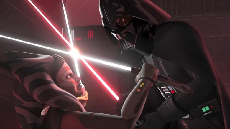 Ahsoka and Vader lightsaber duel
