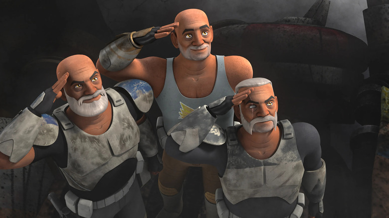 Clones saluting