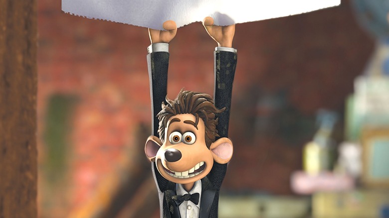 Roddy hanging from paper