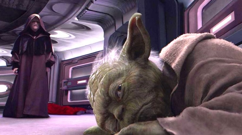 Yoda fights Darth Sidious