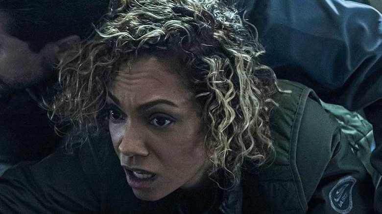 Holden saving Elvi on The Expanse
