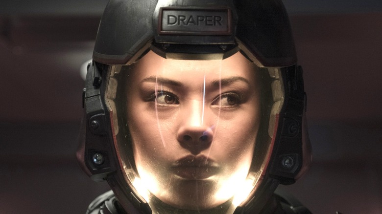 Bobbie Draper wears helmet on The Expanse