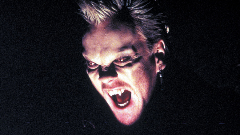 The Lost Boys Kiefer Sutherland bares fangs