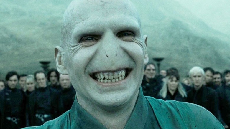 Voldemort smiles among his army