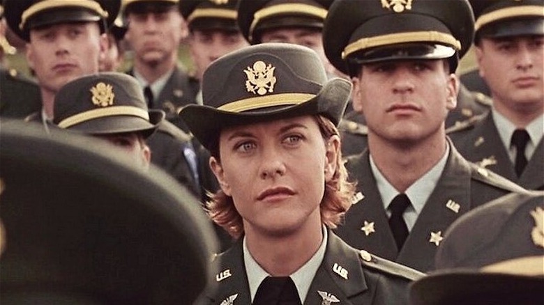 Courage Under Fire Karen stands with soldiers