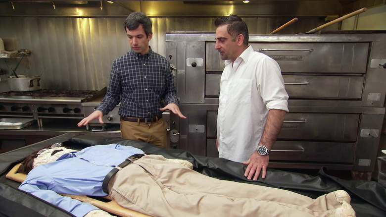 Nathan Fielder and pizza shop owner Nathan for You