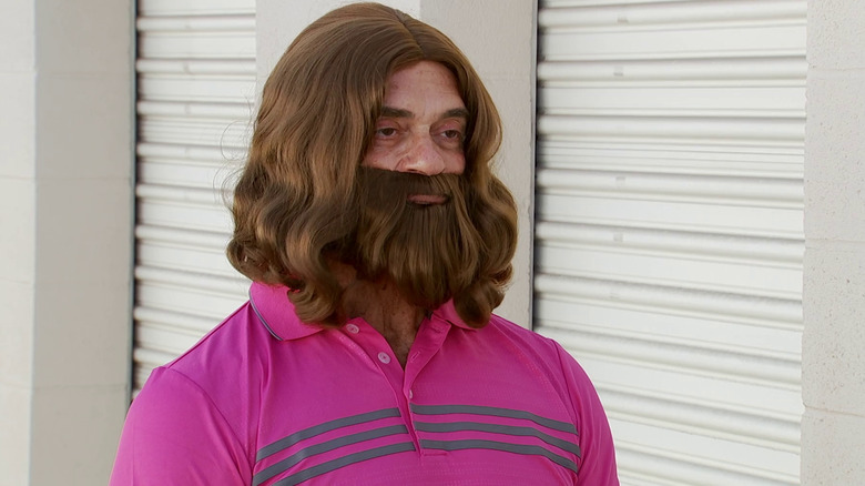 Man wearing wig fake beard Nathan for You