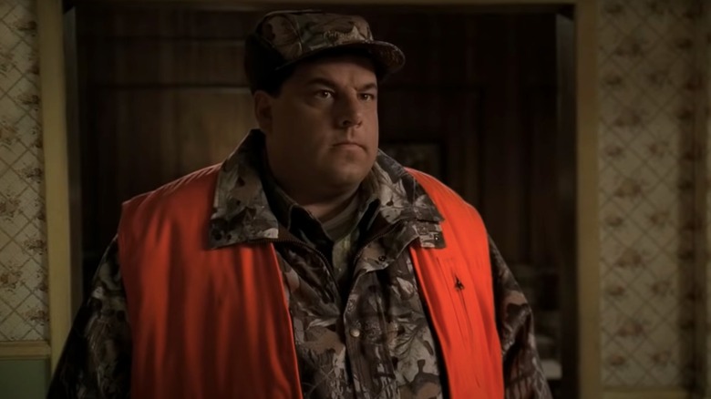 Bobby Baccalieri (Steve Schirripa) in his mocked hunting gear in The Sopranos